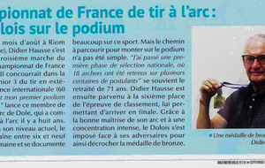 Didier Hausse , 3ème au championnat de France TAE ( fita) 