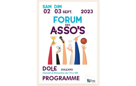 Retrouvez nous au forum des Associations à DOLEXPO